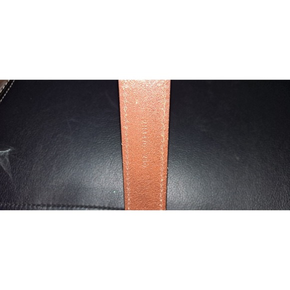 Polo Ralph Lauren ~ Men's 40 (Large) Brown Italian Saddle Leather W/ Name Plate - Picture 6 of 7